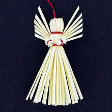 Aniolek - slomkowa dekoracja swiateczna