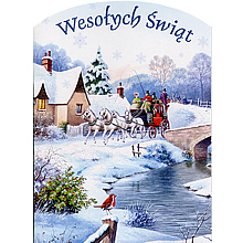 Kartka Swiateczna z oplatkiem.